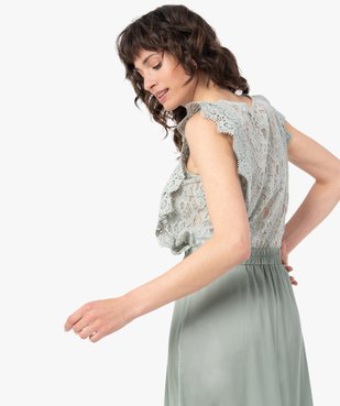 Blouse femme sans manches en dentelle transparente vue3 - GEMO(FEMME PAP) - GEMO