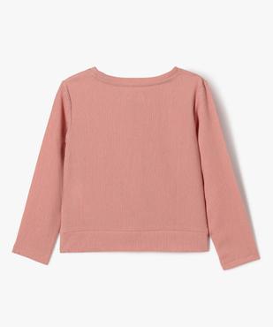 Tee-shirt manches longues effet noué fille vue4 - GEMO 4G FILLE - GEMO