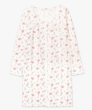 Chemise de nuit femme à manches longues boutonnée sur l’avant vue4 - GEMO(HOMWR FEM) - GEMO