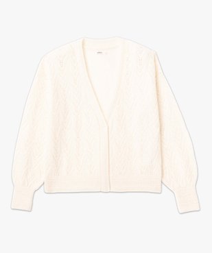 Gilet femme en maille ajourée sans boutons vue4 - GEMO(FEMME PAP) - GEMO