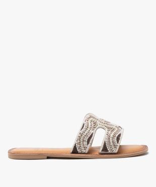 Mules femme plates avec dessus en perles vue1 - GEMO (CASUAL) - GEMO