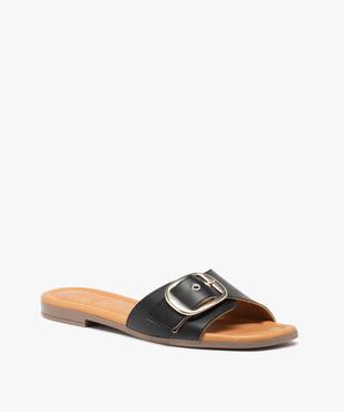 Mules femme à talon plat et bride à boucle ajustable vue2 - GEMO (CASUAL) - GEMO
