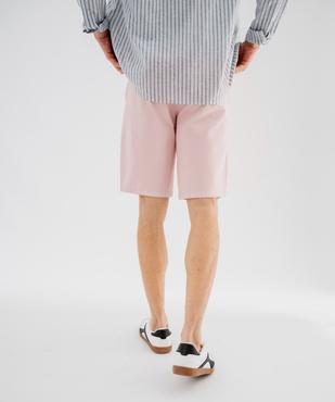 Bermuda chino coupe regular en coton stretch homme vue3 - GEMO 4G HOMME - GEMO