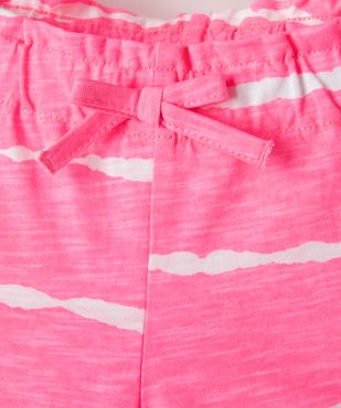 Short bébé fille en maille à taille élastiquée vue2 - GEMO(BEBE DEBT) - GEMO