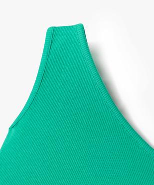 Débardeur asymétrique en coton côtelé fille vue2 - GEMO (ENFANT) - GEMO