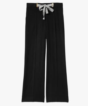 Pantalon fluide coupe large avec ceinture à nouer femme vue4 - GEMO(FEMME PAP) - GEMO
