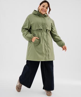 Parka imperméable à capuche avec doublure chaude femme grande taille vue5 - GEMO (G TAILLE) - GEMO