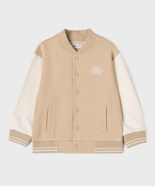 Sweat bicolore à fermeture pressions garçon vue2 - GEMO 4G GARCON - GEMO