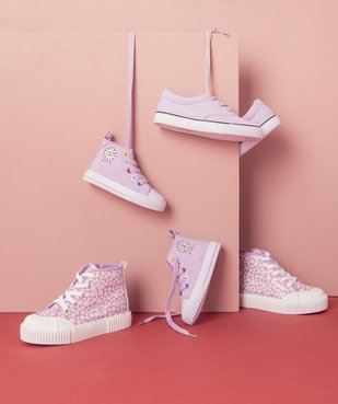 Baskets fille mi-cut à zip et semelle épaisse avec motifs vue6 - PREMIER PRIX BY GEMO - GEMO