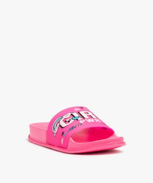 Mules de piscine fille « girl power »  vue2 - GEMO (ENFANT) - GEMO
