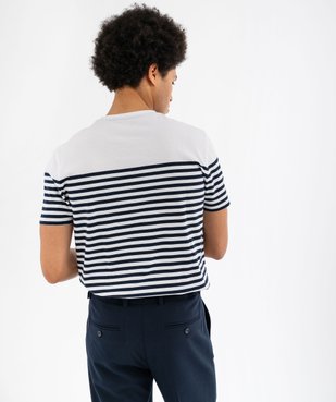 Tee-shirt homme rayé à manches courtes vue6 - GEMO (HOMME) - GEMO