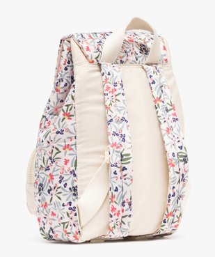Sac à dos matelassé à motifs fleuris fille - LuluCastagnette vue2 - LULUCASTAGNETTE - GEMO