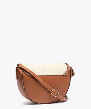 Sac femme bi-matières forme besace vue2 - GEMO (ACCESS) - GEMO