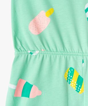 Combishort sans manches en coton imprimé fille vue3 - GEMO (ENFANT) - GEMO