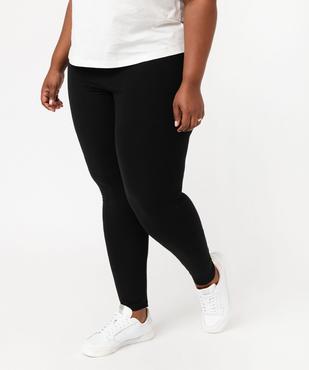Legging femme grande taille uni en coton stretch vue6 - GEMO 4G GT - GEMO