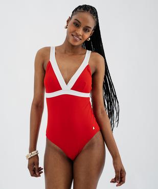 Maillot de bain une pièce bicolore avec mousses amovibles  femme - LuluCastagnette vue1 - LULUCASTAGNETTE - GEMO