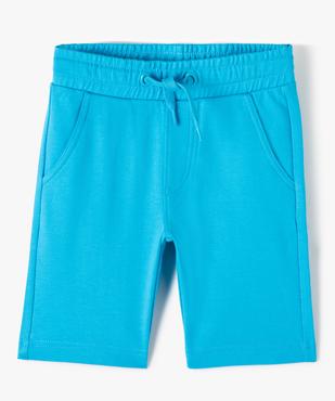 Bermuda garçon en maille unie à taille élastiquée vue1 - GEMO (ENFANT) - GEMO
