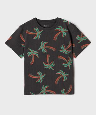 Tee-shirt manches courtes oversize à motifs palmiers garçon vue1 - GEMO (ENFANT) - GEMO