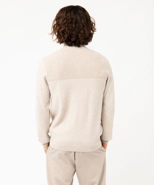 Pull col camionneur à maille fantaisie homme vue3 - GEMO (HOMME) - GEMO