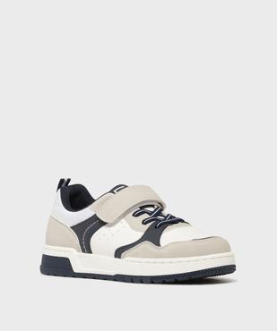 Baskets basses à scratch et lacets élastiques garçon - 5 Miles vue2 - 5 MILES - GEMO