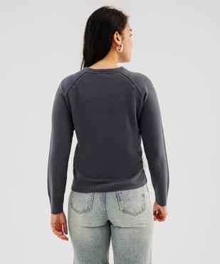 Pull col rond en maille fine femme vue4 - GEMO(FEMME PAP) - GEMO