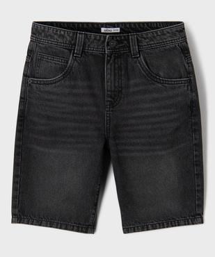 Bermuda en jean avec taille ajustable garçon vue1 - GEMO (JUNIOR) - GEMO