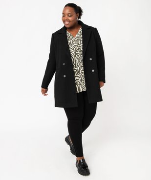 Manteau droit à double boutonnage femme grande taille vue1 - GEMO (G TAILLE) - GEMO