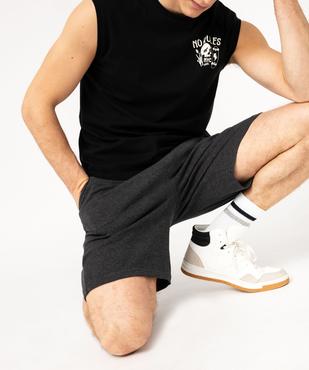 Bermuda en maille avec ceinture ajustable homme vue1 - GEMO (HOMME) - GEMO