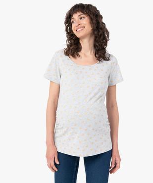 Tee-shirt de grossesse imprimé à manches courtes vue1 - GEMO 4G MATERN - GEMO