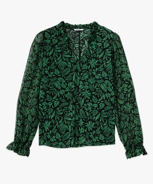 Blouse manches longues fluide imprimée fleurie femme vue4 - GEMO(FEMME PAP) - GEMO