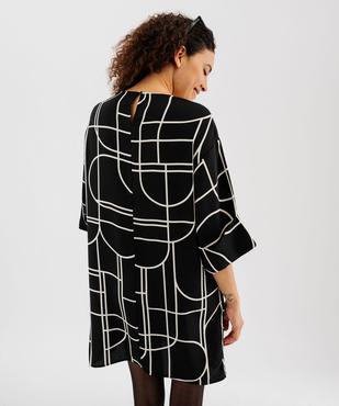 Robe courte coupe droite à motifs graphiques femme vue1 - GEMO 4G FEMME - GEMO