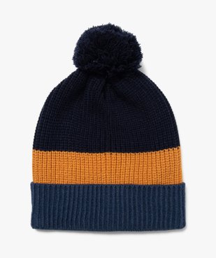 Bonnet tricolore à pompon garçon vue2 - GEMO (ENFANT) - GEMO
