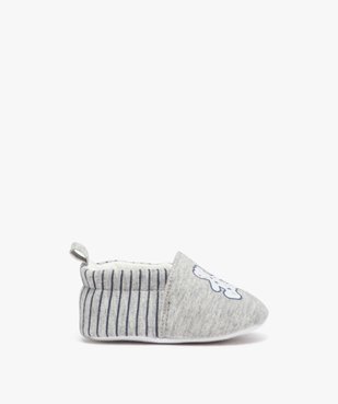 Chaussons de naissance bébé garçon rayés - LuluCastagnette vue1 - LULUCASTAGNETTE - GEMO