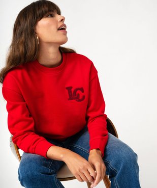 Sweat molletonné avec motif poitrine femme - LuluCastagnette vue2 - LULUCASTAGNETTE - GEMO