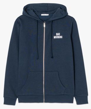 Sweat femme zippé à capuche et motif vue4 - FOLLOW ME - GEMO