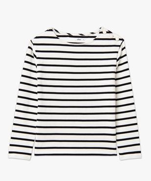 Tee-shirt à manches longues rayé femme vue4 - GEMO 4G FEMME - GEMO