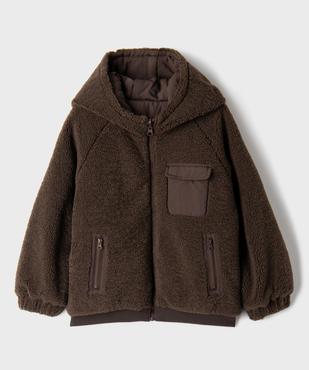 Sweat zippé à capuche réversible garçon vue1 - GEMO (ENFANT) - GEMO