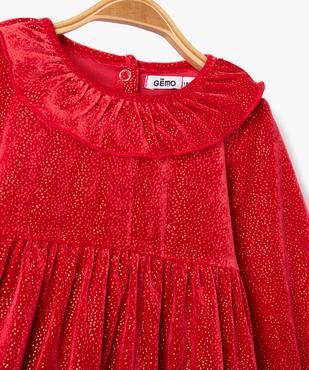Robe en velours avec paillettes idéale noël bébé fille vue3 - GEMO(BEBE DEBT) - GEMO