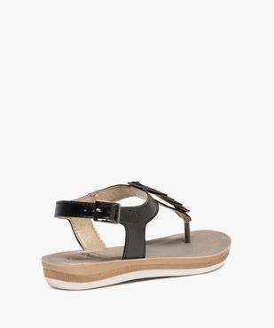 Sandales femme métallisées à bride entre-doigts tressée vue4 - GEMO (CASUAL) - GEMO