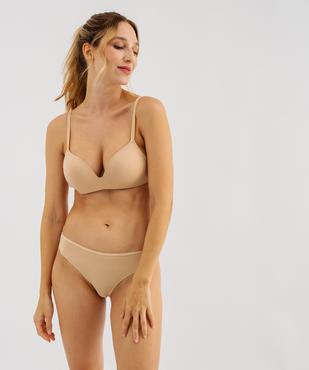 Soutien-gorge triangle sans armature à bonnets moulés vue6 - GEMO 4G FEMME - GEMO