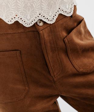 Pantalon flare en suédine femme vue2 - GEMO(FEMME PAP) - GEMO