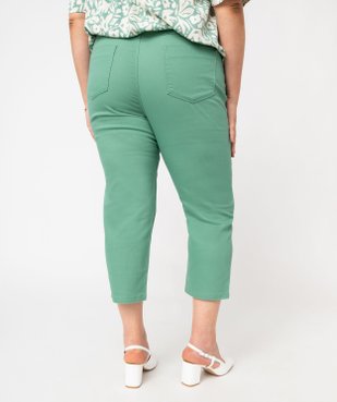 Pantacourt en toile avec ceinture tissée femme grande taille vue3 - GEMO 4G GT - GEMO
