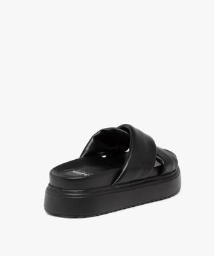 Mules femme plateforme à larges brides rembourrées vue4 - GEMO (CASUAL) - GEMO