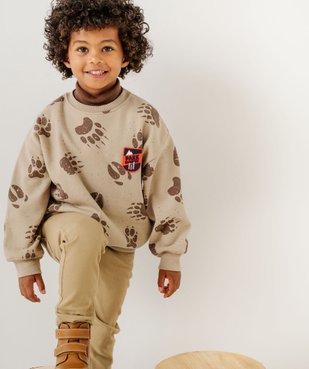 Sweat en molleton doux imprimé garçon vue2 - GEMO (ENFANT) - GEMO