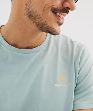 Tee-shirt manches courtes avec motif poitrine homme vue2 - GEMO (HOMME) - GEMO