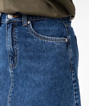 Jupe en jean courte coupe trapèze femme vue2 - GEMO 4G FEMME - GEMO