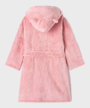 Robe de chambre à capuche en maille douillette fille vue4 - GEMO (ENFANT) - GEMO