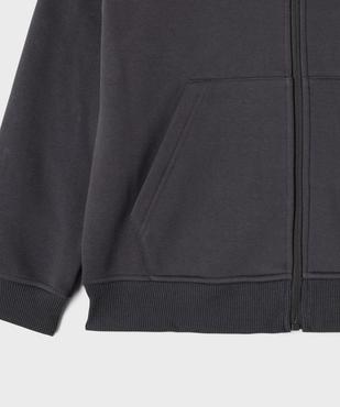 Sweat zippé à capuche avec intérieur chaud garçon vue4 - GEMO (JUNIOR) - GEMO