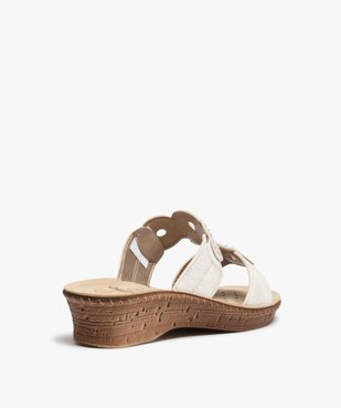 Mules femme confort à larges brides strass vue4 - GEMO (CONFORT) - GEMO