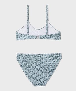 Maillot de bain 2 pièces fleuri fille vue4 - GEMO (JUNIOR) - GEMO